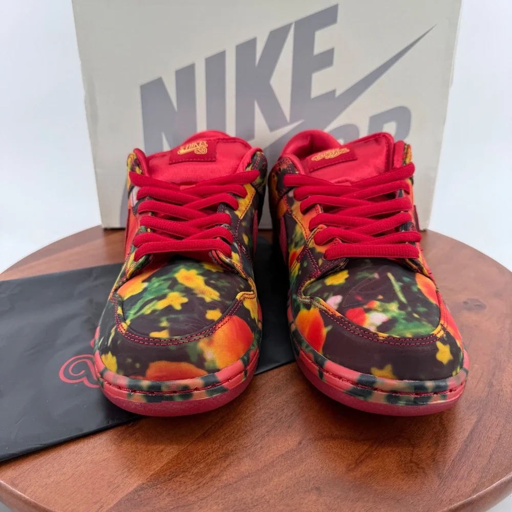 Nike SB Dunk Low Pro Wizard of Oz Poppy Field Red Multi FZ1291 600 Mens 9.5